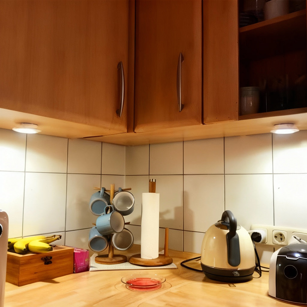 ثلاث مصابيح تشتغل بالبطارية و جهاز تحكم