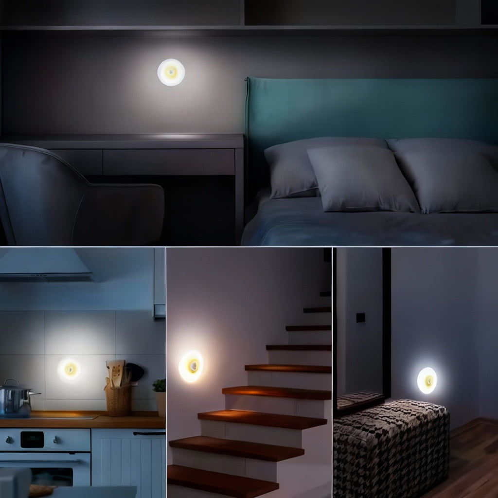 ثلاث مصابيح تشتغل بالبطارية و جهاز تحكم